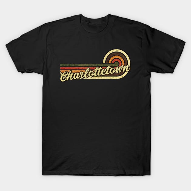 Charlottetown city retro ribbon T-Shirt by NeedsFulfilled